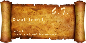 Oczel Teofil névjegykártya
